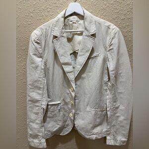 LAST CALL - Diesel Vintage Light Gray Striped Blazer